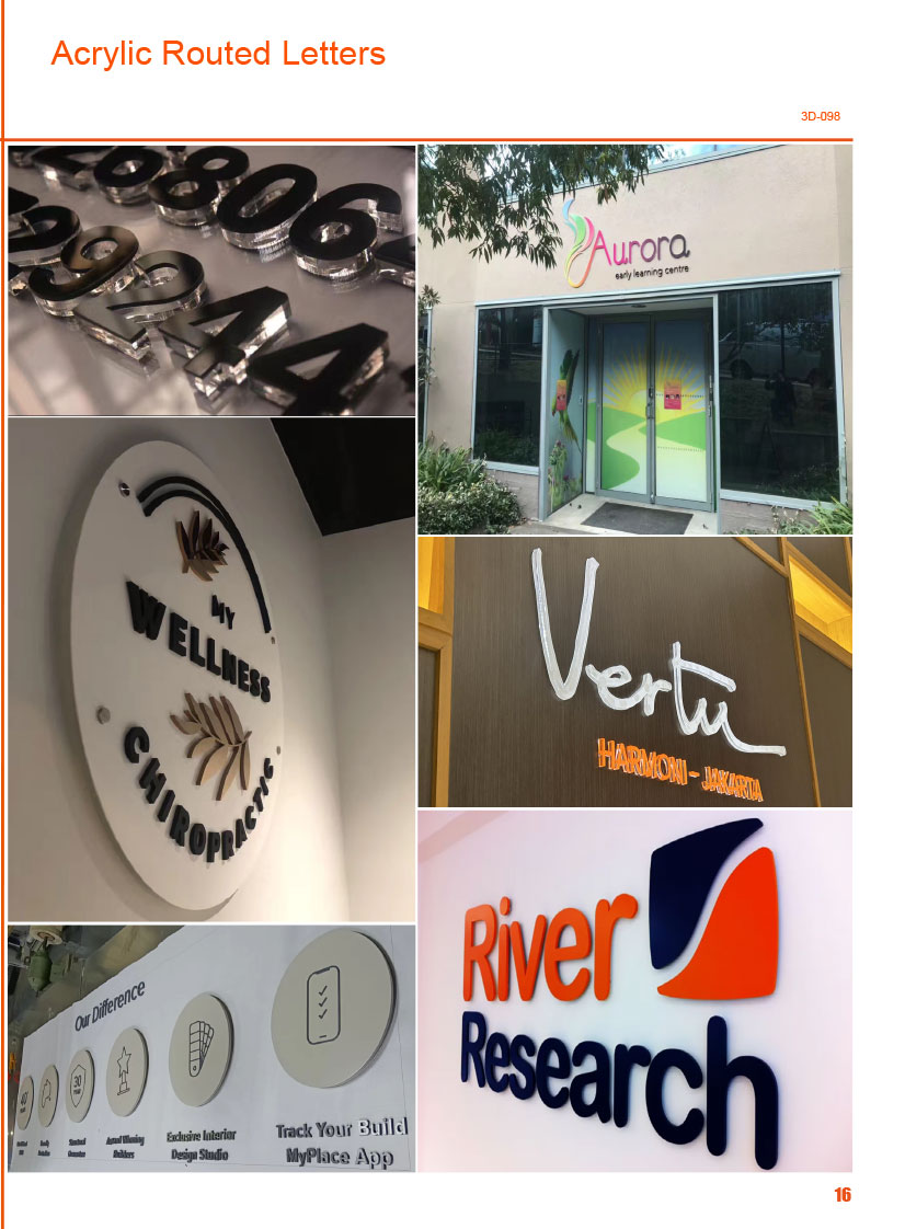 Acryl nicht illuminierte Laserschnitte Buchstaben