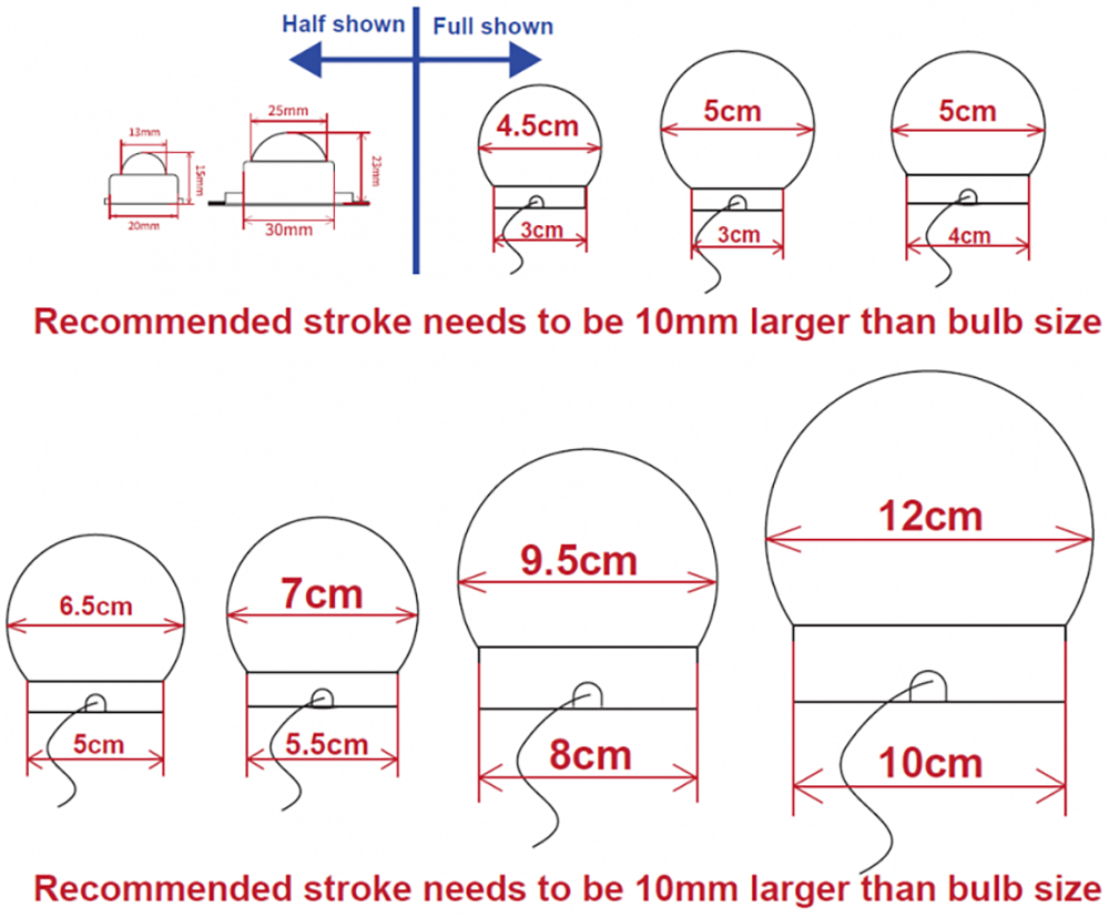 Cartas de marquesina de bombillas LED