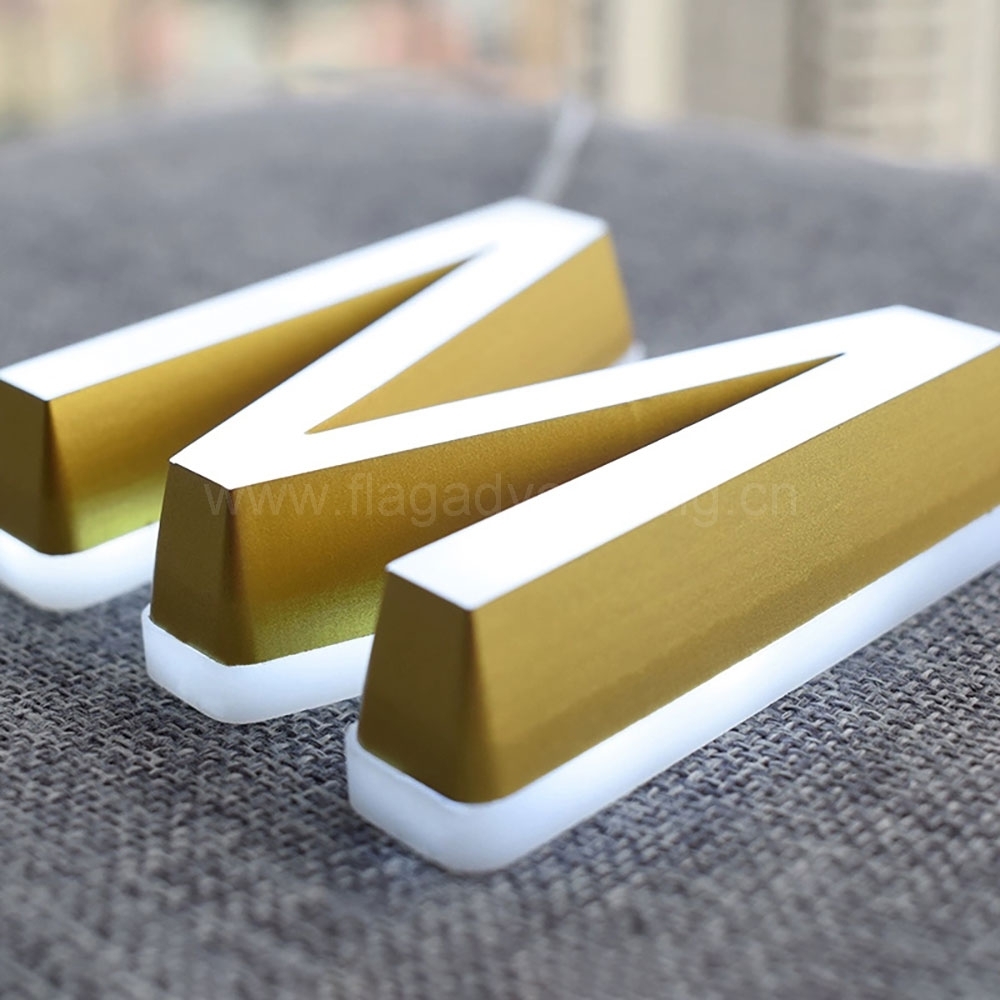 Мини -акриловый фронт&Назад освещенные 3D буквы