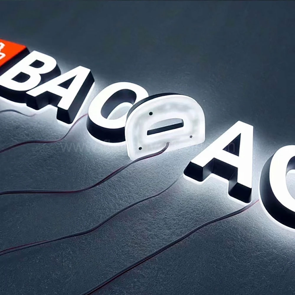 Мини -акриловый фронт&Назад освещенные 3D буквы