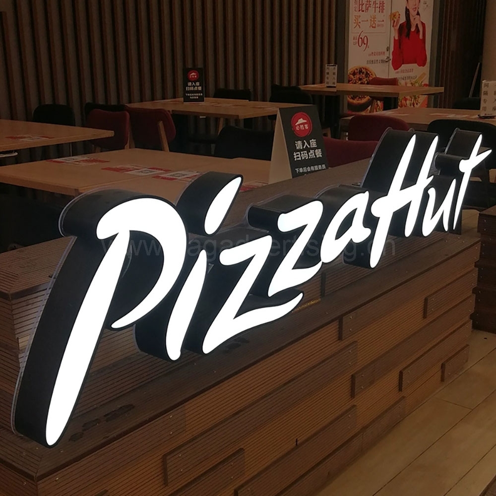 Мини -акриловый фронт&Назад освещенные 3D буквы