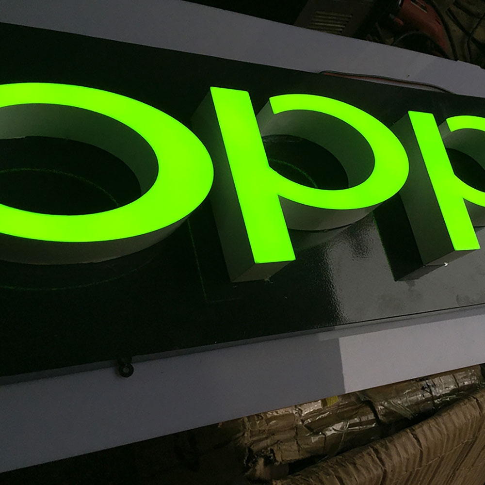 Cartas LED sin borde iluminadas de la cara