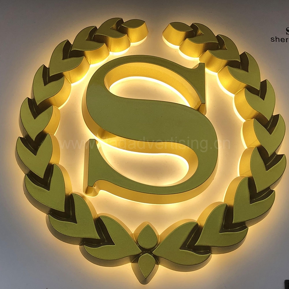 Roestvrij staal gefabriceerd terug verlichte verlichte 3D-letters