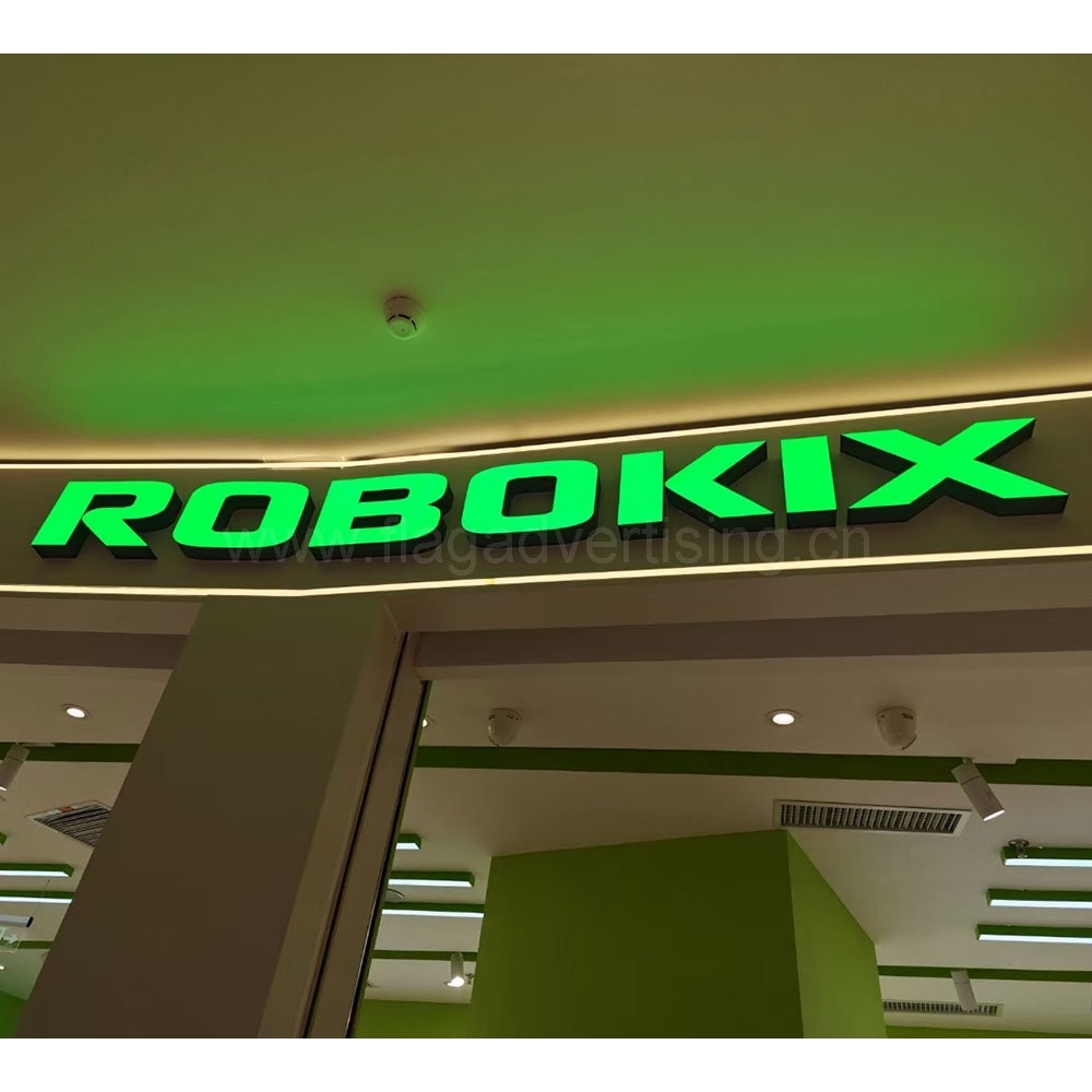 Lettere di canale a LED in acciaio inossidabile illuminato anteriore