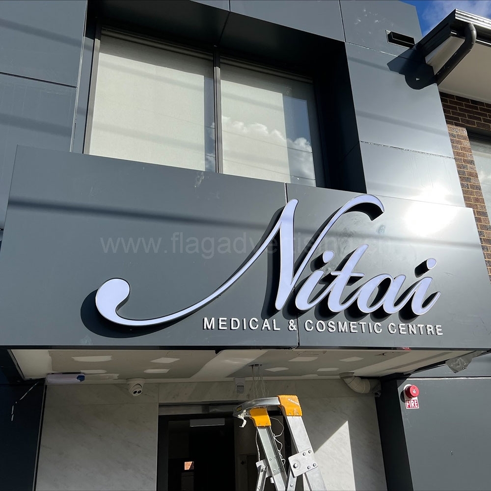 Lettere di canale a LED in acciaio inossidabile illuminato anteriore