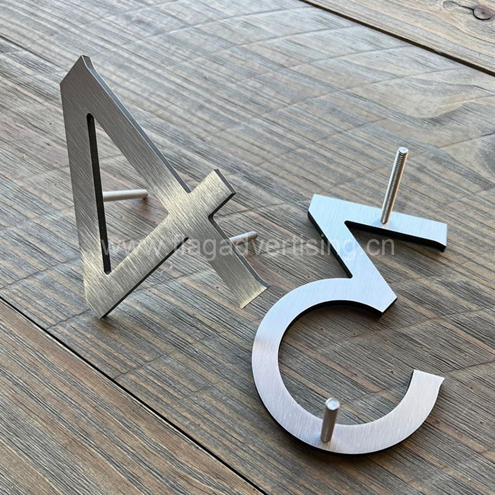 Roestvrij staal niet-verlichte lasersnijte letters