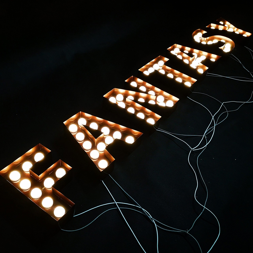 Cartas de marquesina de bombillas LED