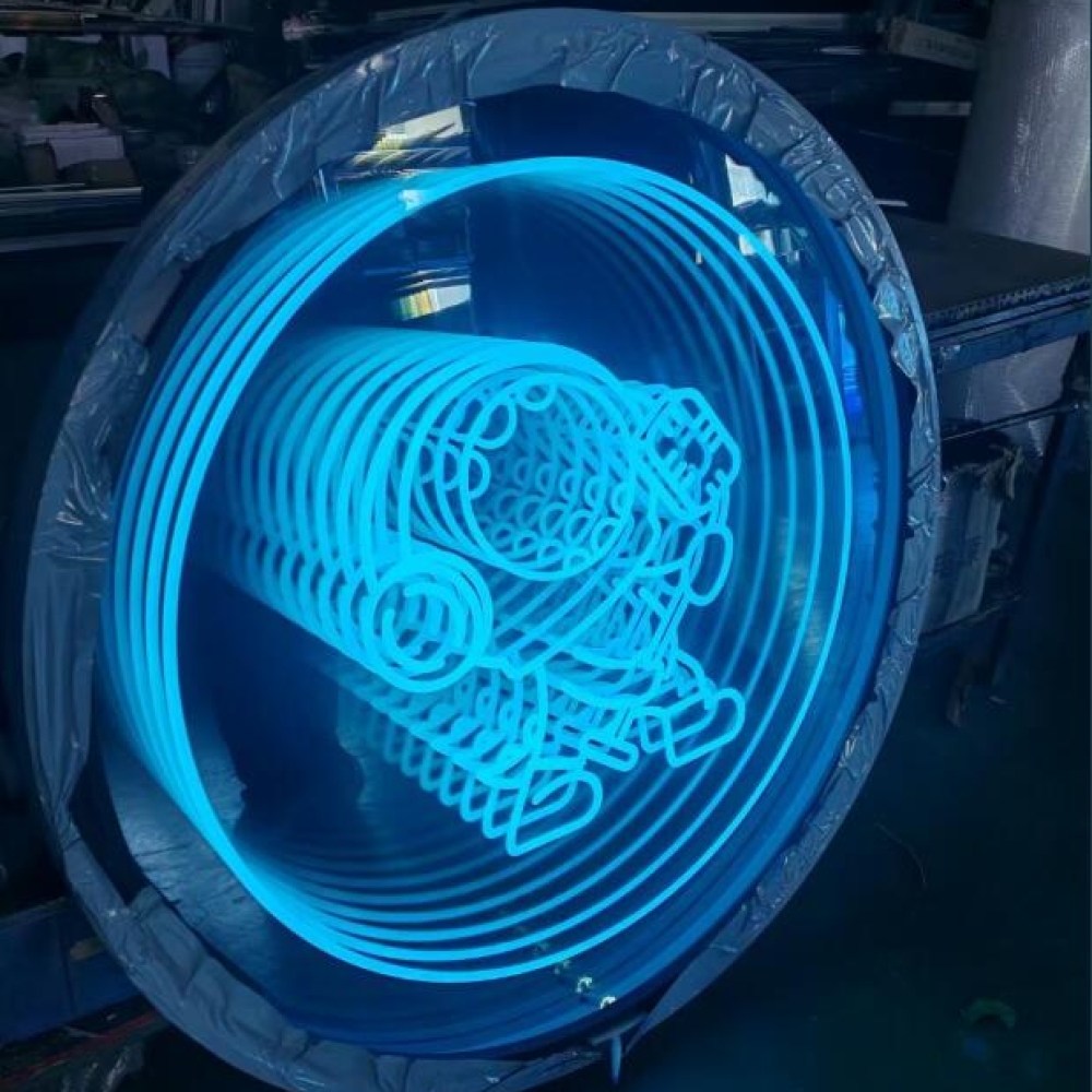 Unendlicher Spiegel -Effekt 3D -LED -Neonzeichen