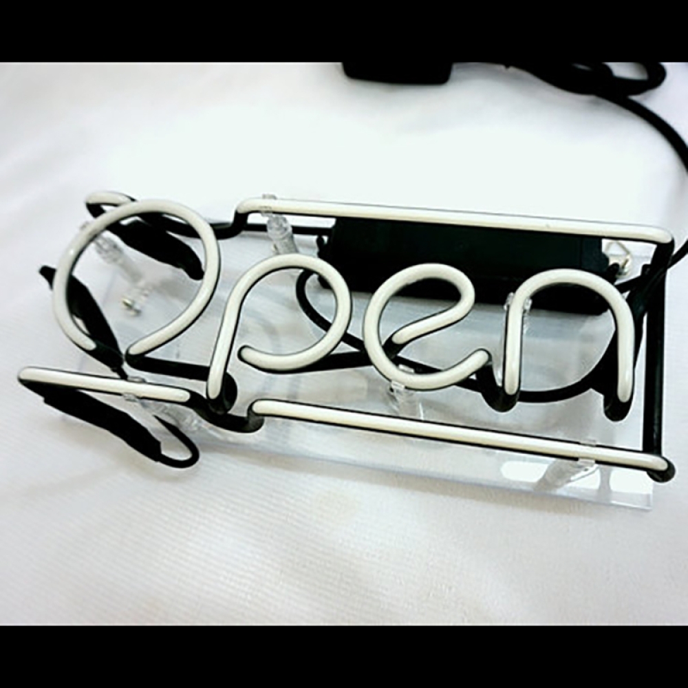 Signes de néon en verre vintage