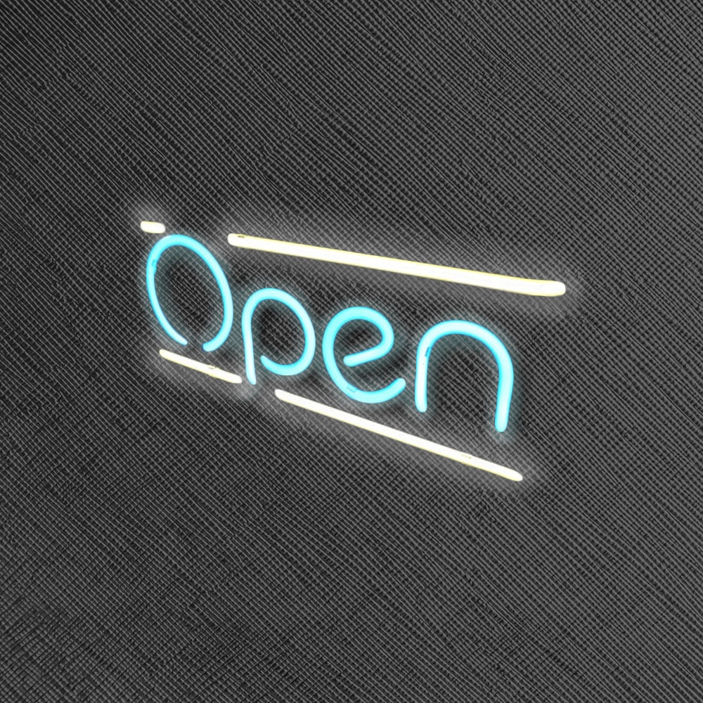 Signes de néon en verre vintage