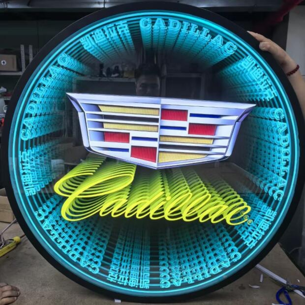 Unendlicher Spiegel -Effekt 3D -LED -Neonzeichen