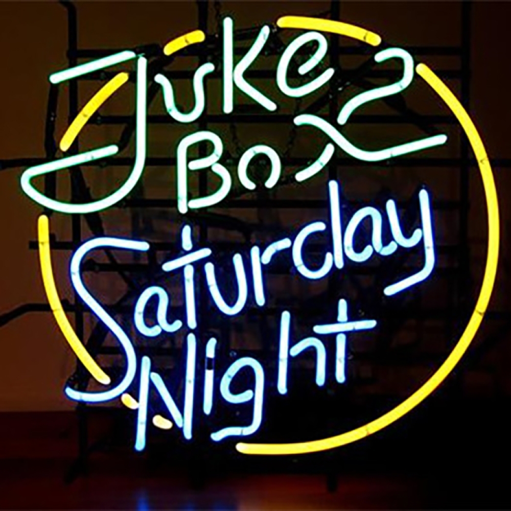 Signes de néon en verre vintage