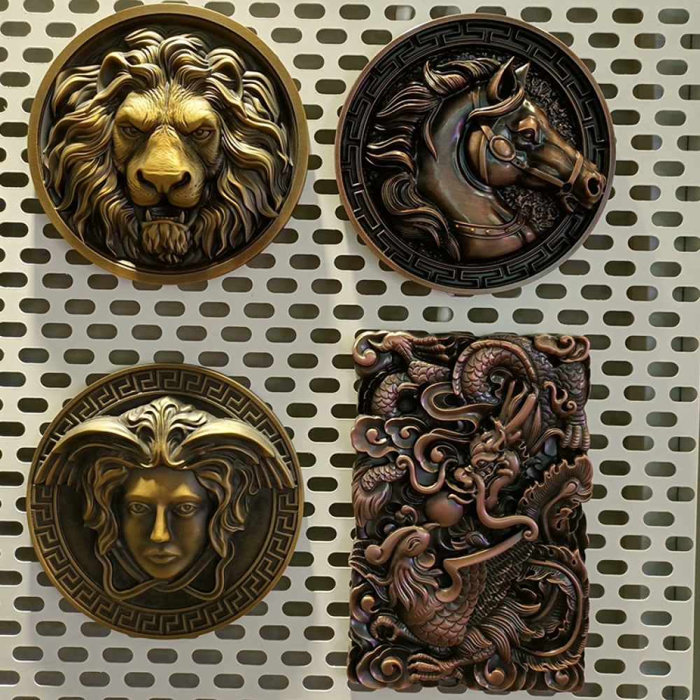 Geprägte antike Messingmetall-Signalzeichen Plaques