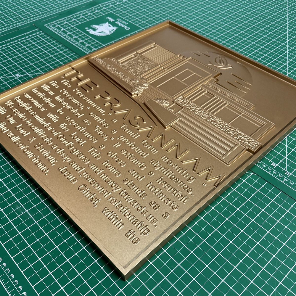 Geprägte antike Messingmetall-Signalzeichen Plaques