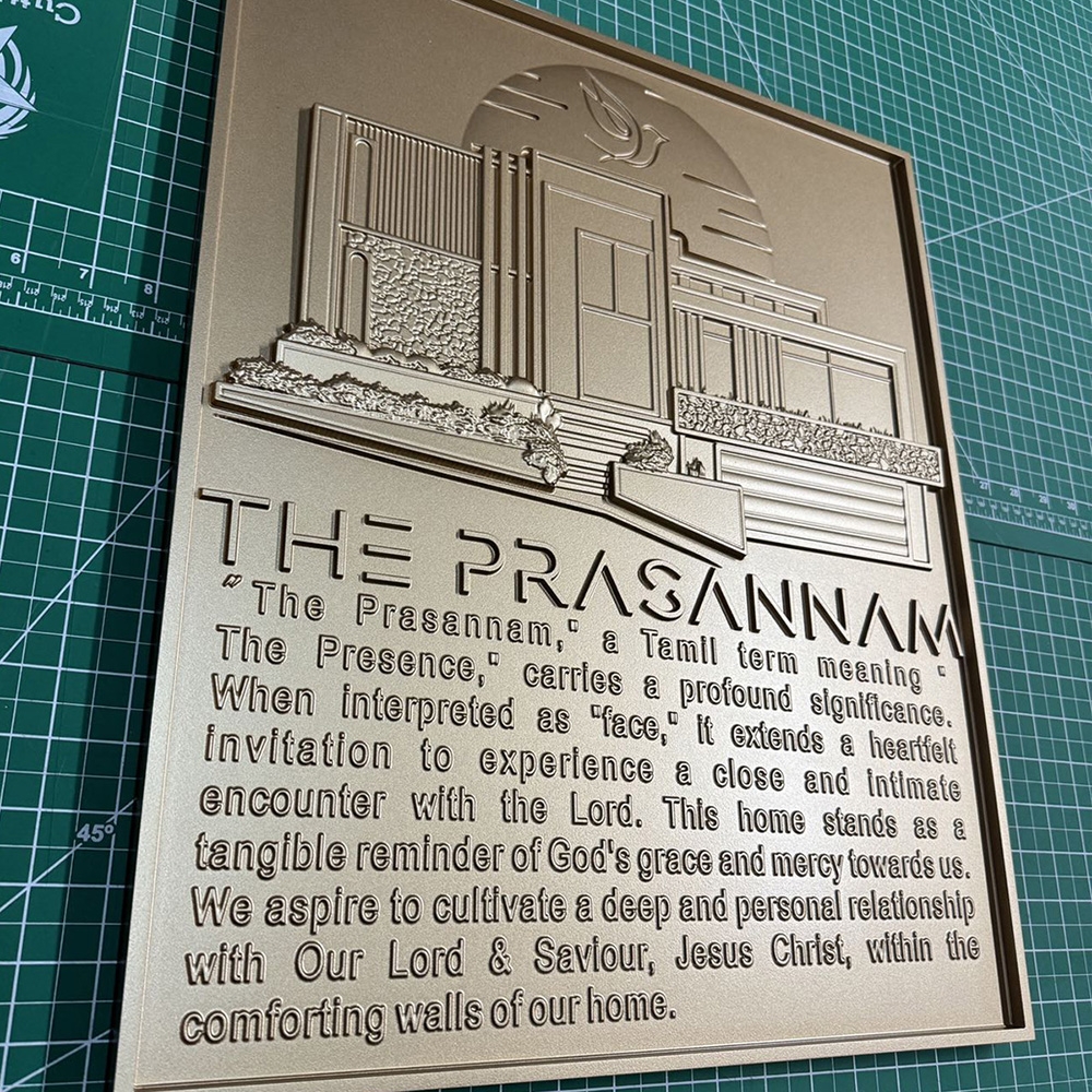 Geprägte antike Messingmetall-Signalzeichen Plaques