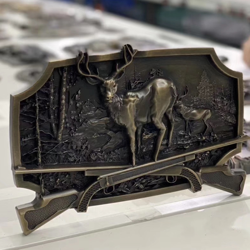 Geprägte antike Messingmetall-Signalzeichen Plaques