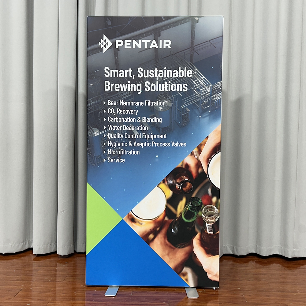 Vrijstaand dubbelzijdige LED SEG-lichtbox (aluminium frame)