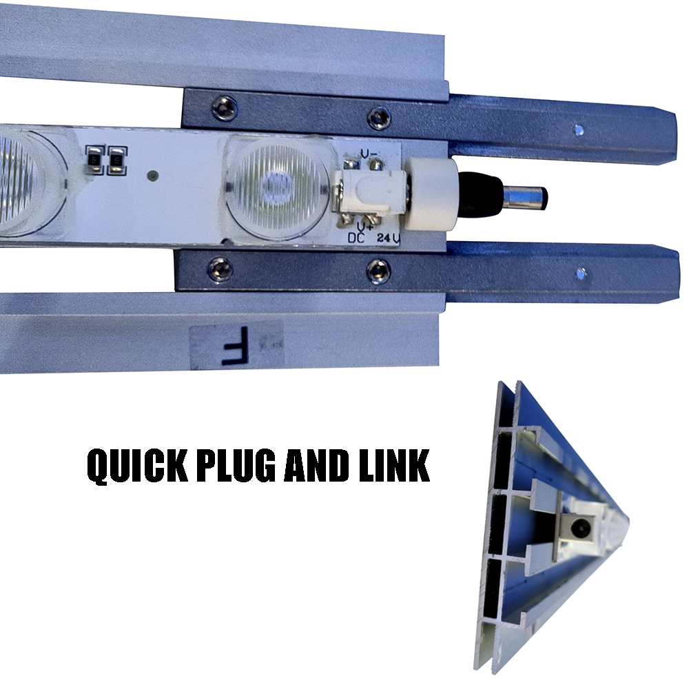 Vrijstaand dubbelzijdige LED SEG-lichtbox (aluminium frame)