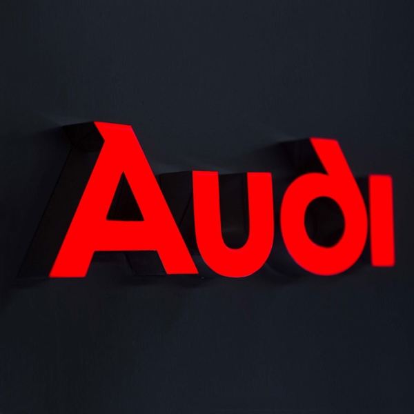 Letras de resina sin borde de LED