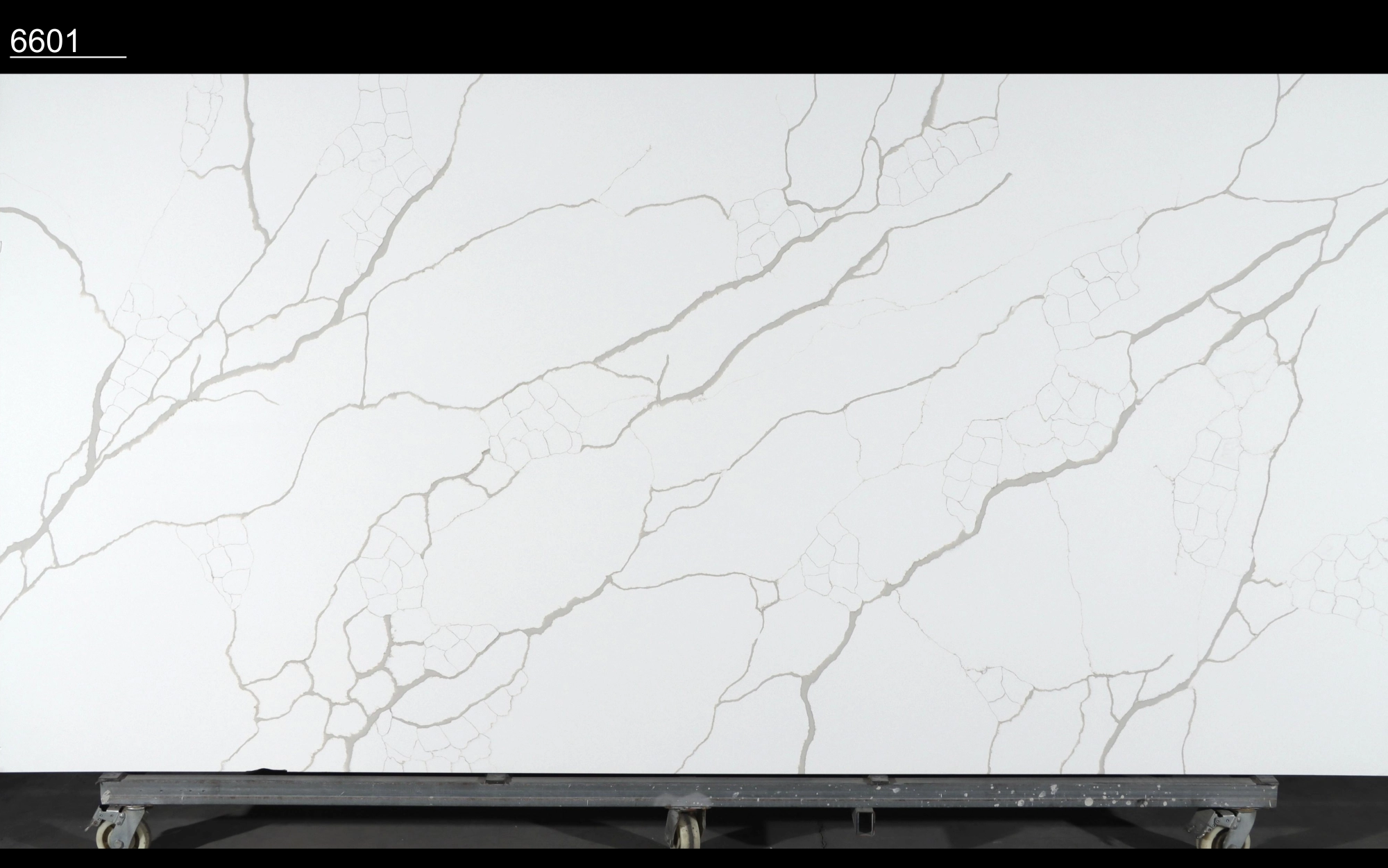 Calacatta White Quartz Slab GSQ 6601 |  Large Format for Kitchen Countertops & Vanity Tops