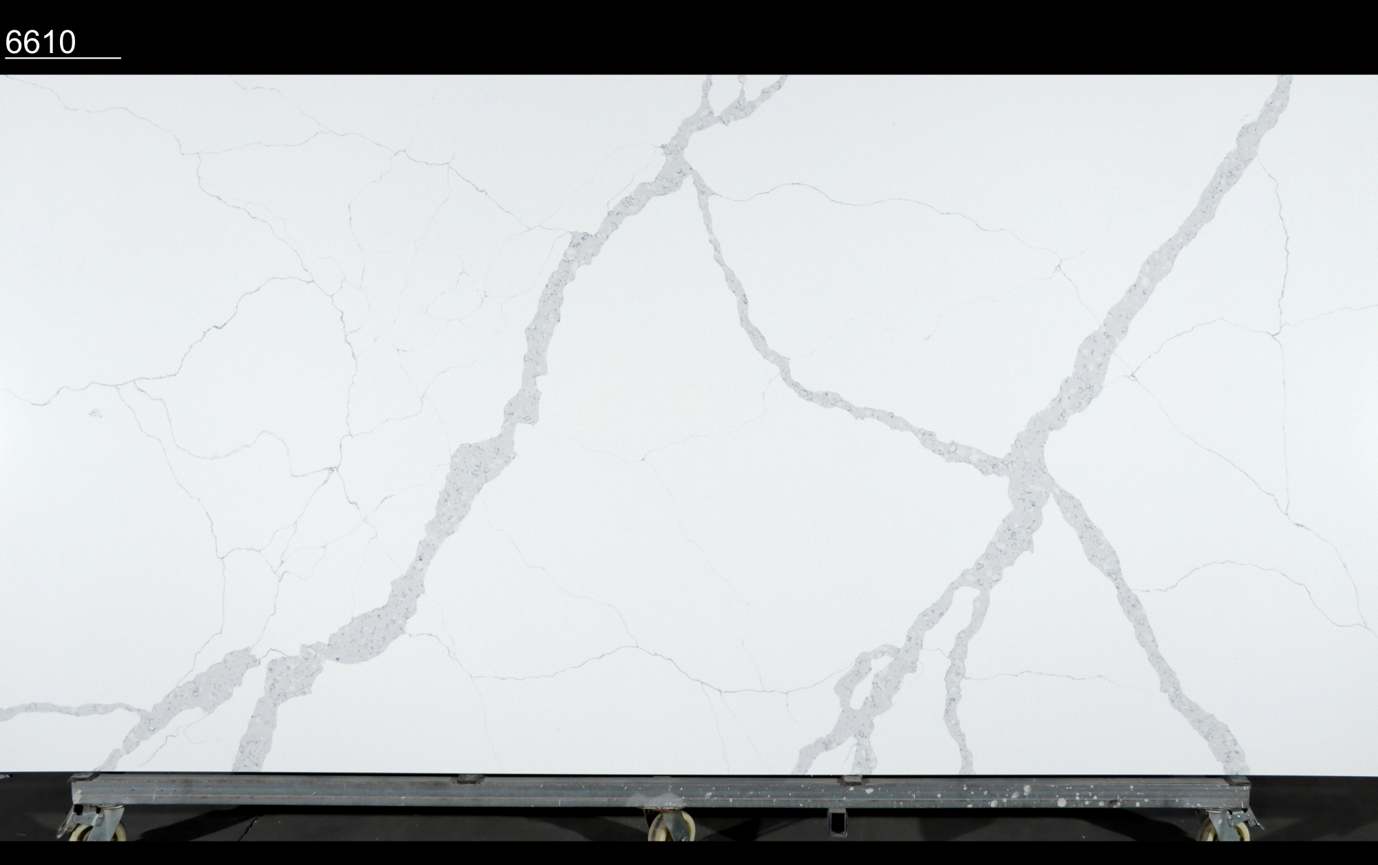 Calacatta White Quartz Slab GSQ 6610 | Large Format for Kitchen Countertops & Vanity Tops