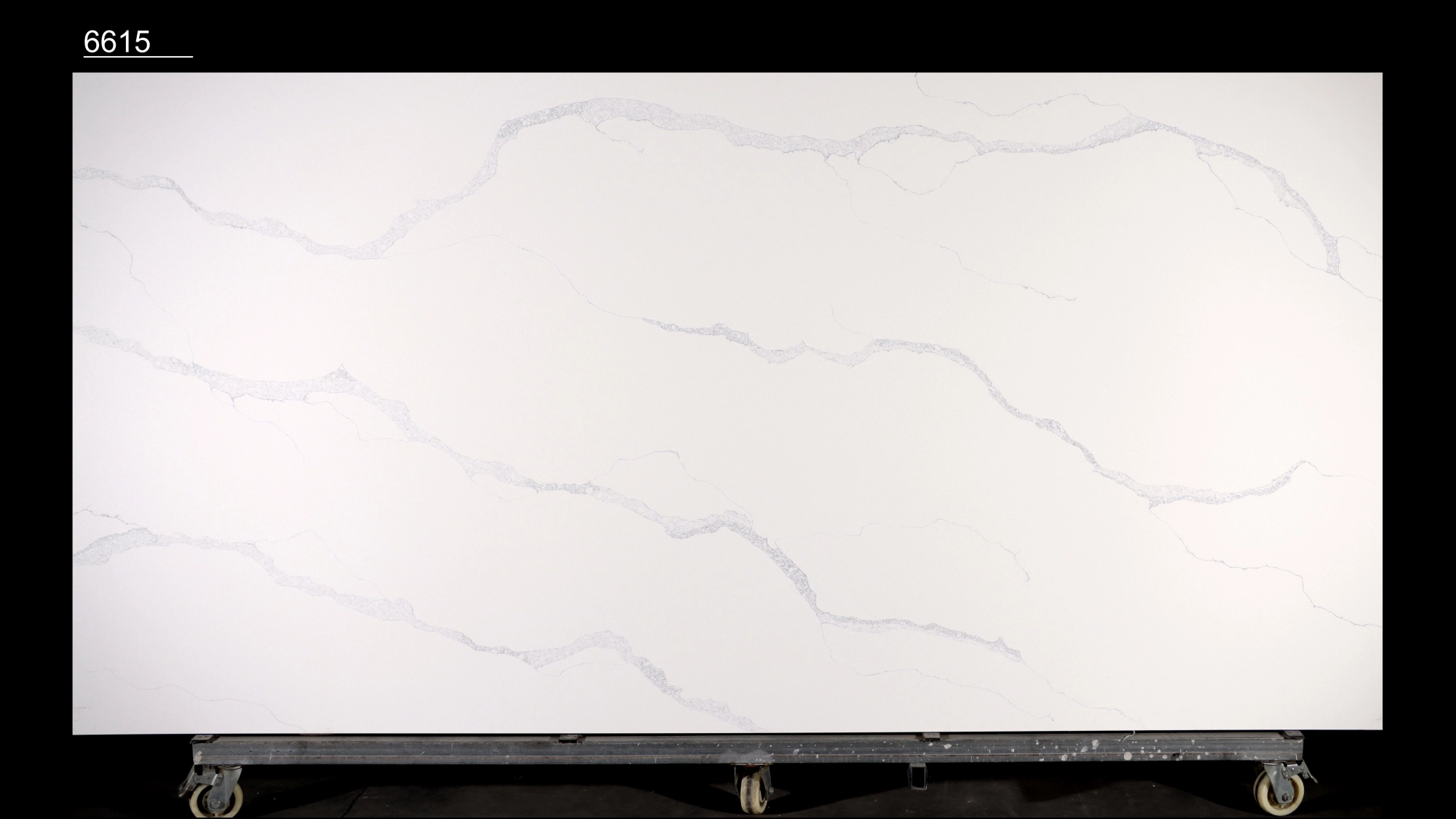 Calacatta White Quartz Slab GSQ 6615 | Large Format for Kitchen Countertops & Vanity Tops