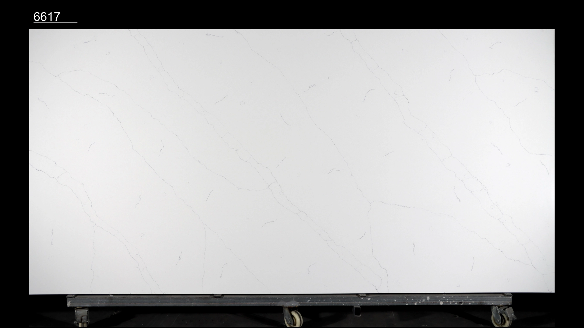 Calacatta White Quartz Slab GSQ 6617 |  Large Format for Kitchen Countertops & Vanity Tops