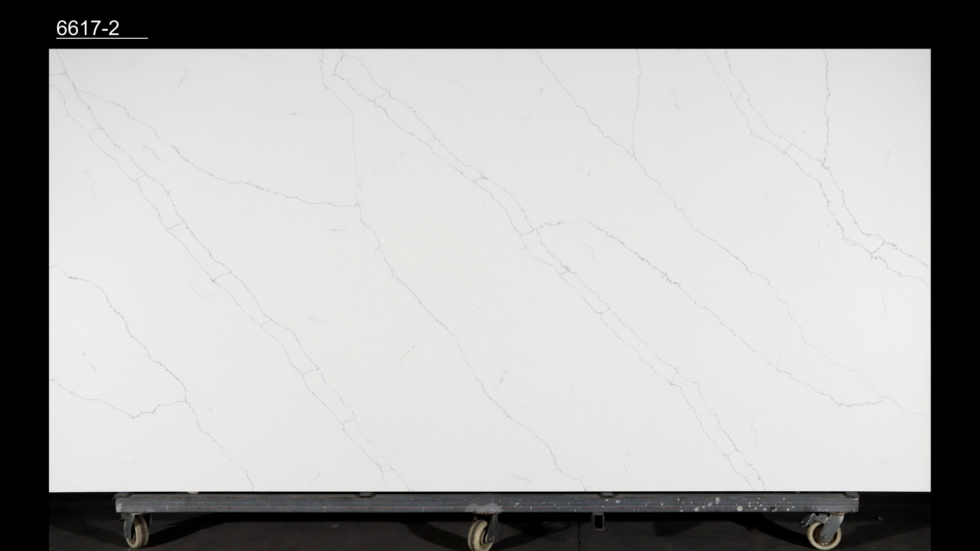 Calacatta White Quartz Slab GSQ 6617-2 |  Large Format for Kitchen Countertops & Vanity Tops