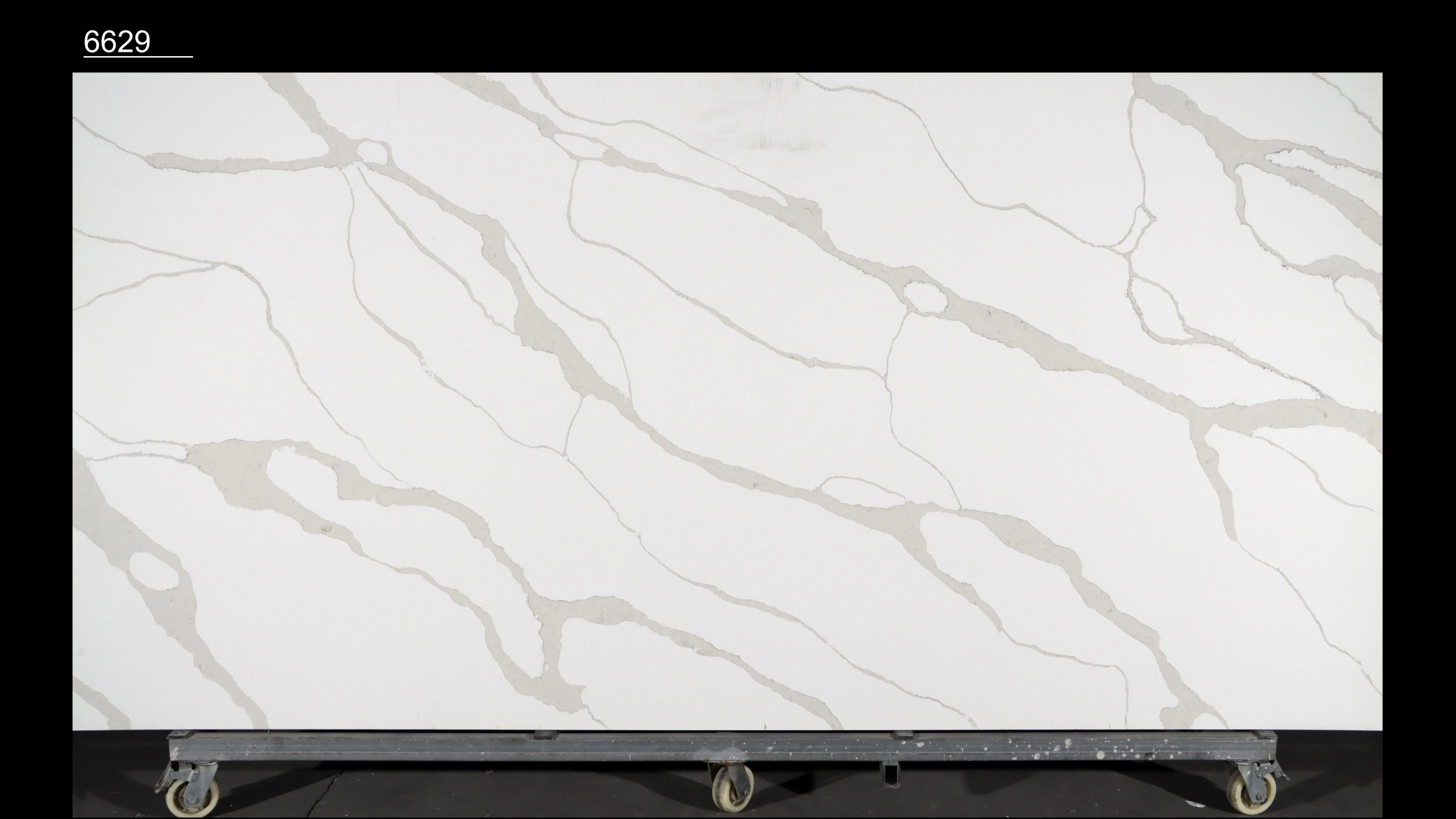 Calacatta White Quartz Slab GSQ 6629 |  Large Format for Kitchen Countertops & Vanity Tops