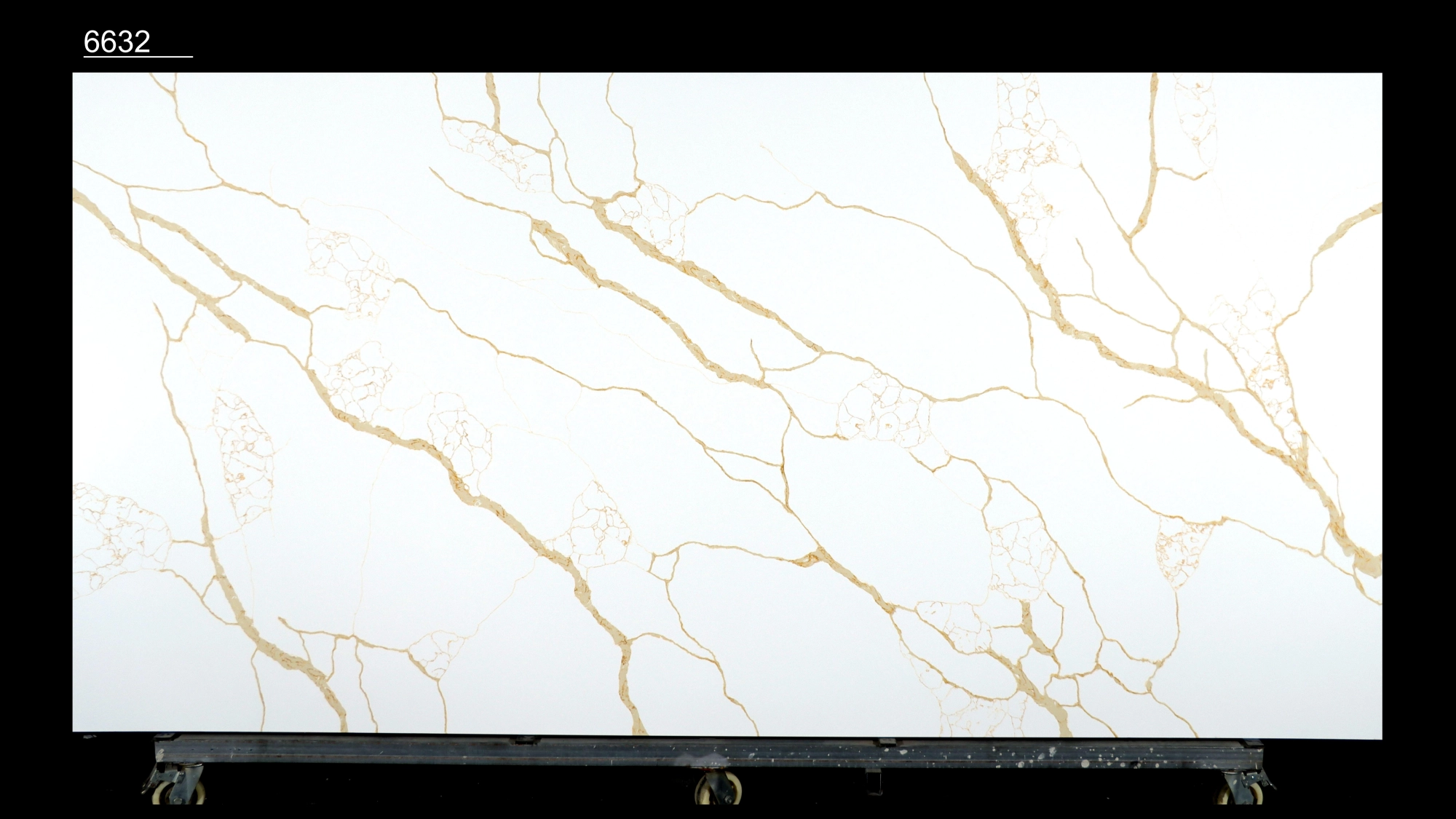 Calacatta Quartz Slab GSQ 6632 |  Large Format for Kitchen Countertops & Vanity Tops