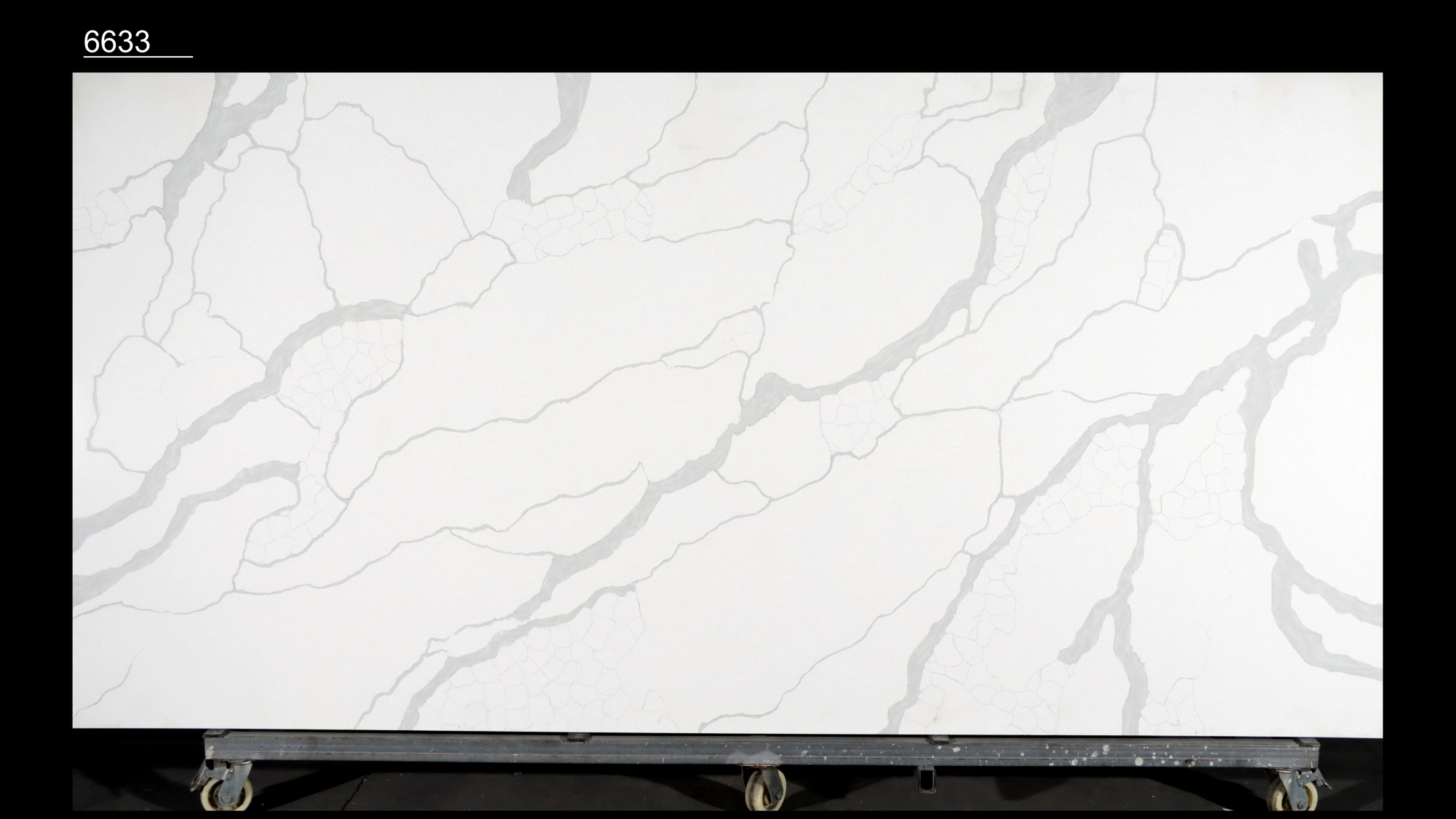 Calacatta Quartz Slab GSQ 6633 |  Large Format for Kitchen Countertops & Vanity Tops