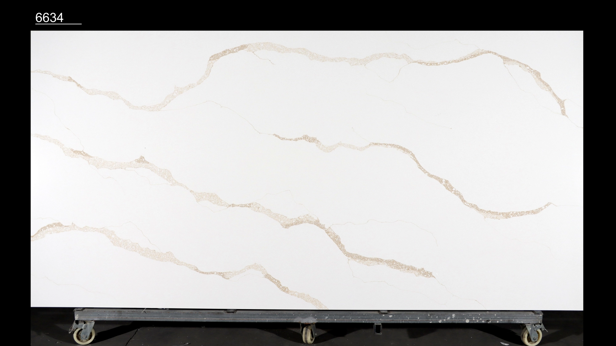 Calacatta Quartz Slab GSQ 6634|  Large Format for Kitchen Countertops & Vanity Tops
