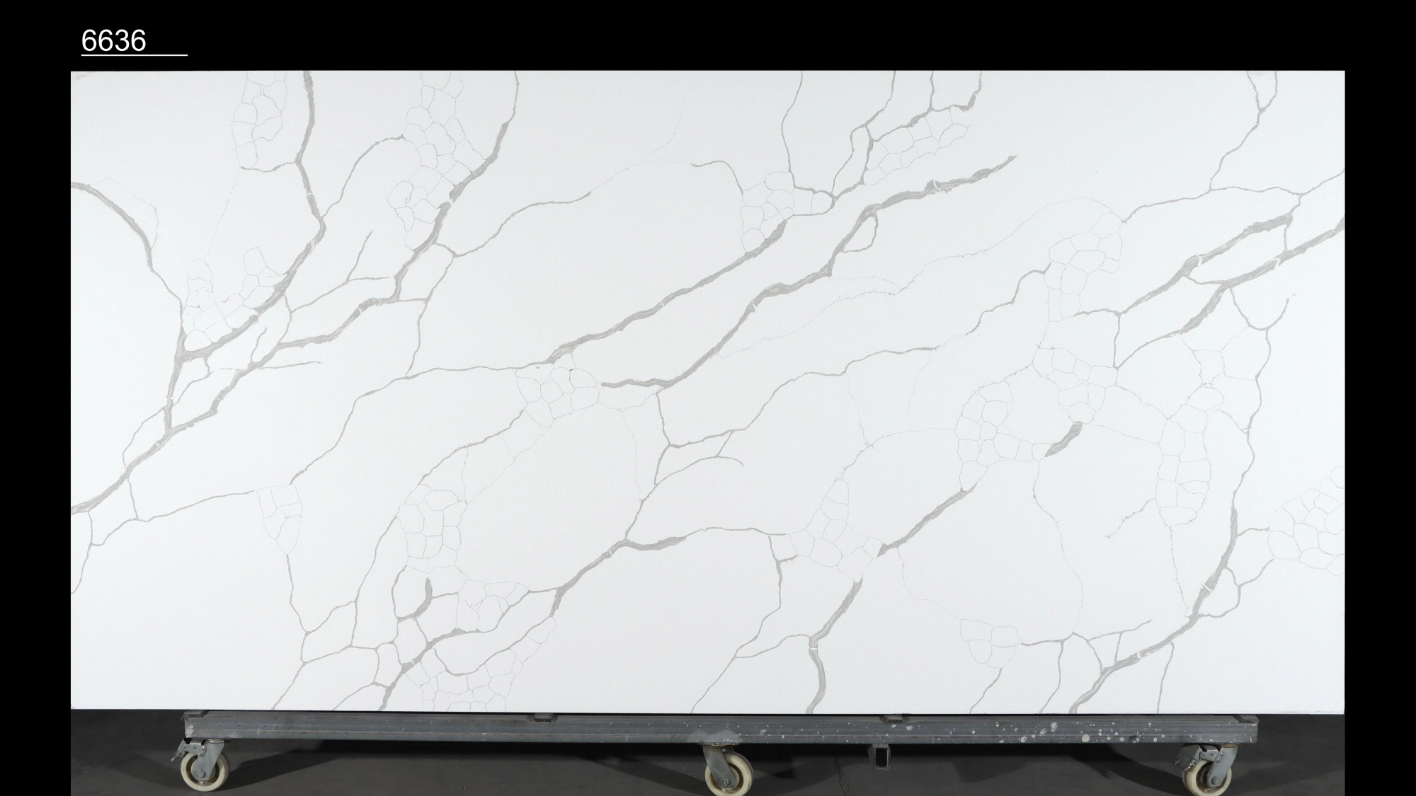 Calacatta Quartz Slab GSQ 6636|  Large Format for Kitchen Countertops & Vanity Tops