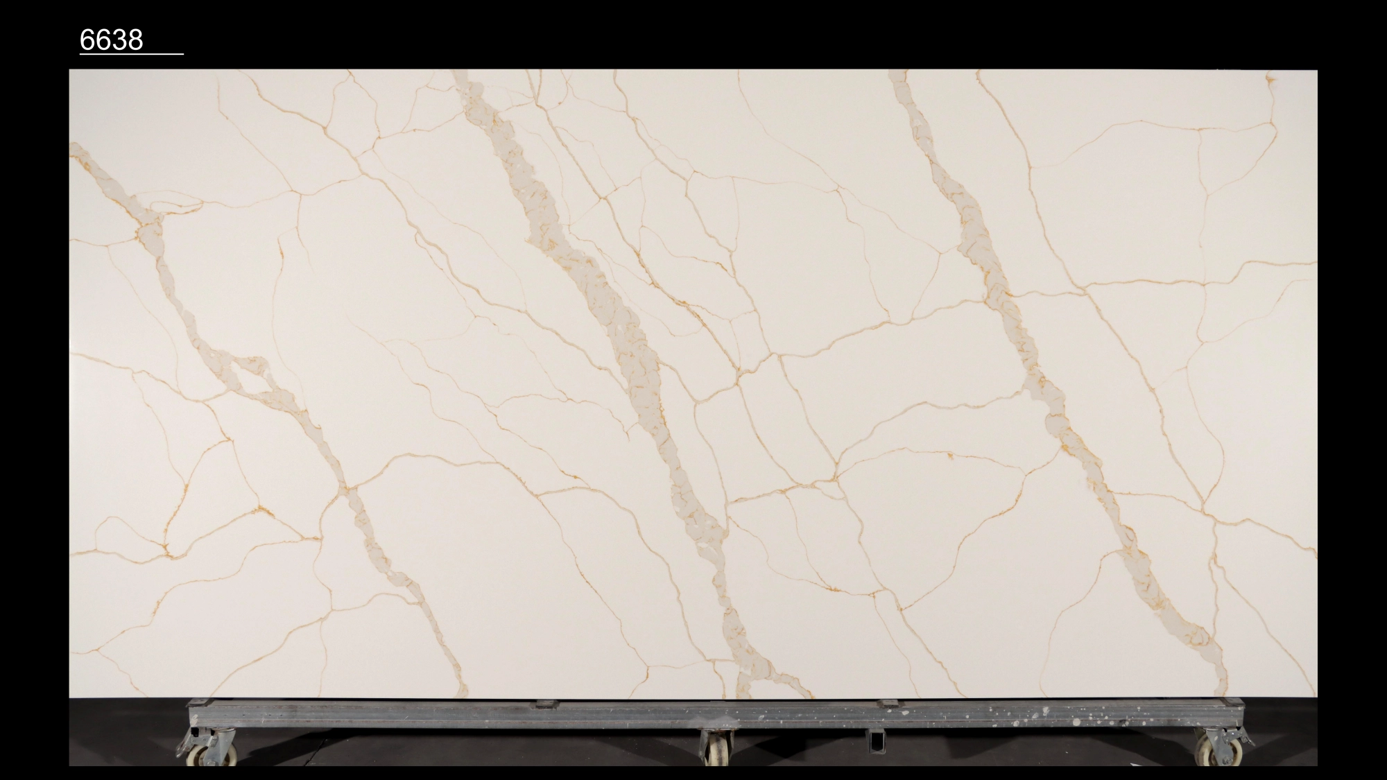 Calacatta Quartz Slab GSQ 6638 for Kitchen Countertops & Vanity Tops