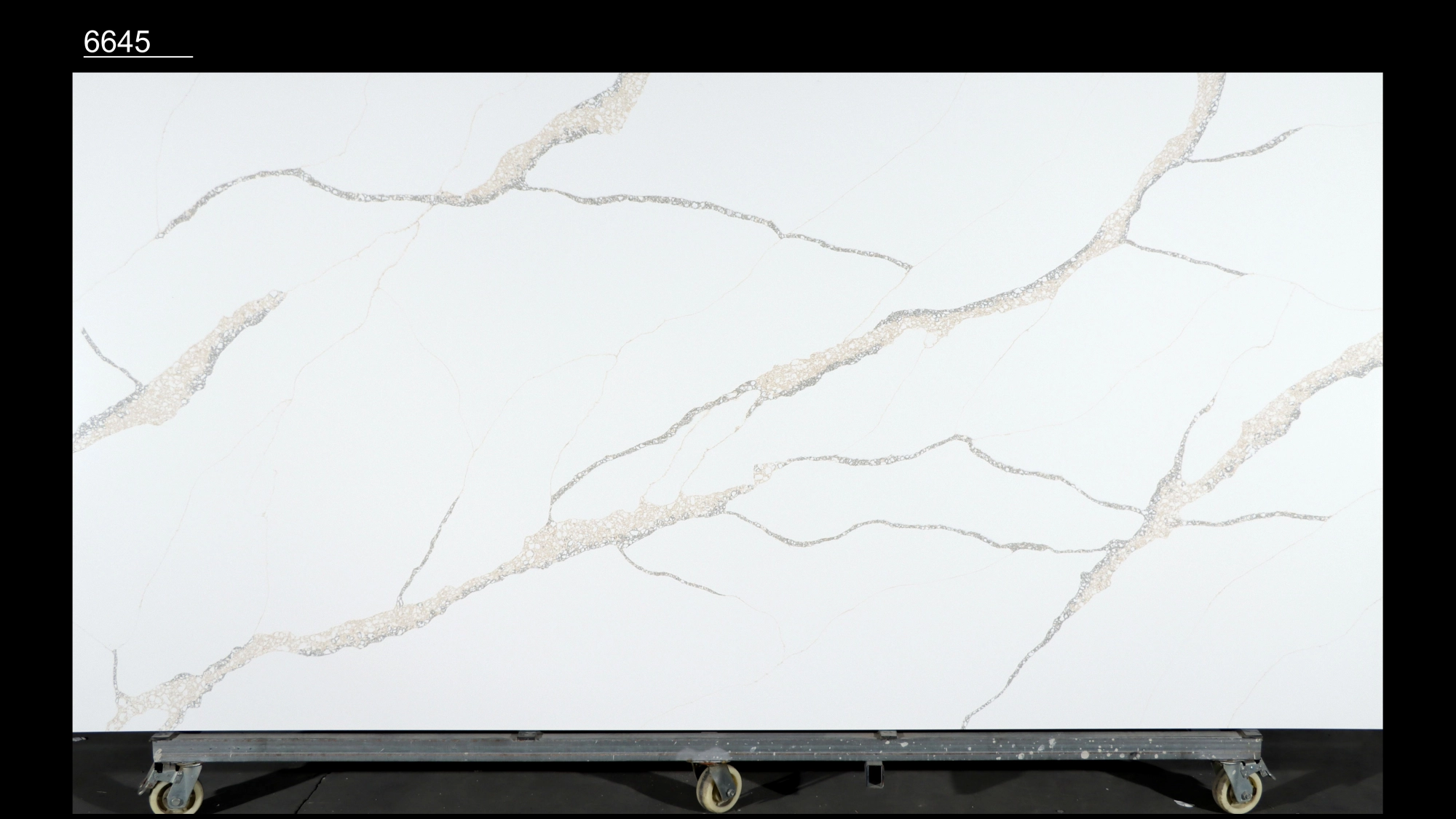 Calacatta Quartz Slab GSQ 6645 for Kitchen Countertops & Vanity Tops