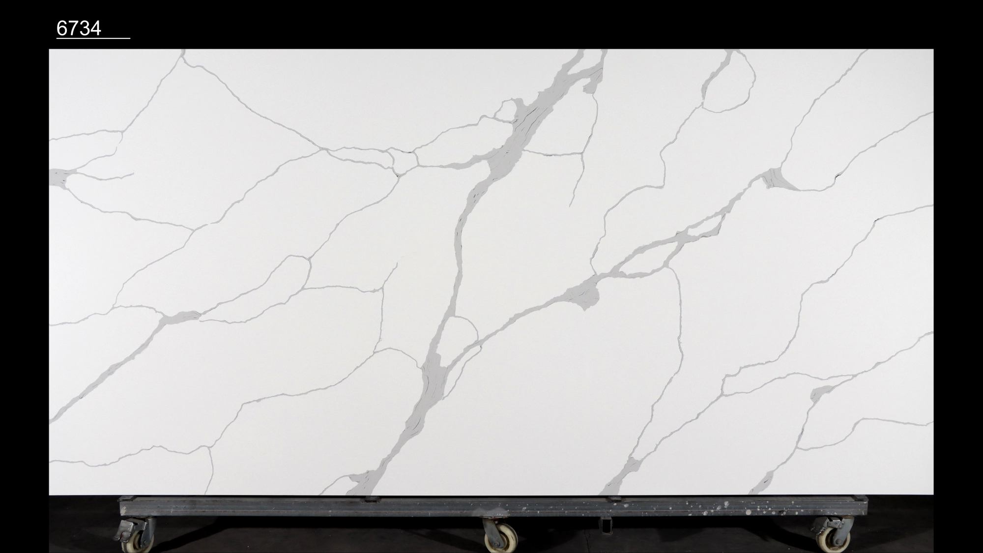 Calacatta Quartz Slab GSQ 6734 for Kitchen Countertops & Vanity Tops