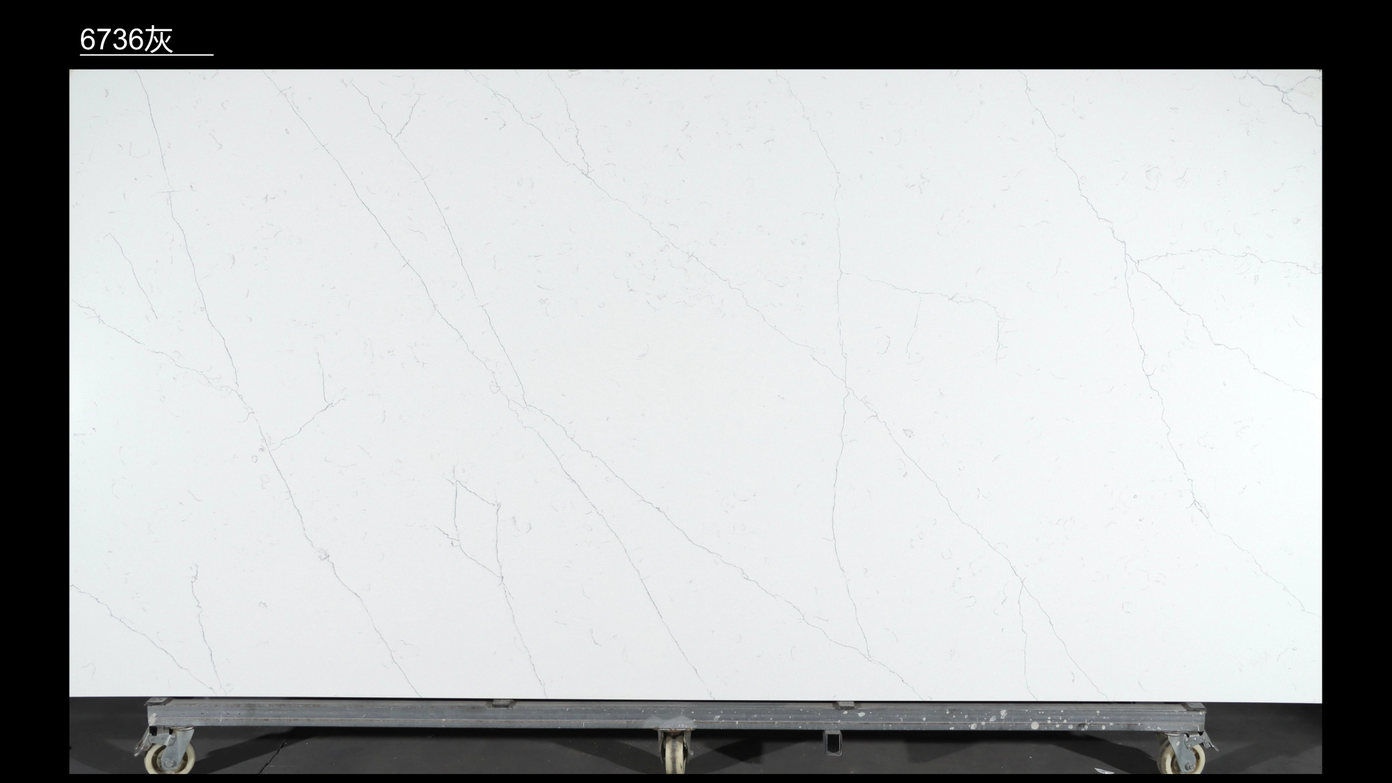 Calacatta Quartz Slab GSQ 6736 Grey for Kitchen Countertops & Vanity Tops