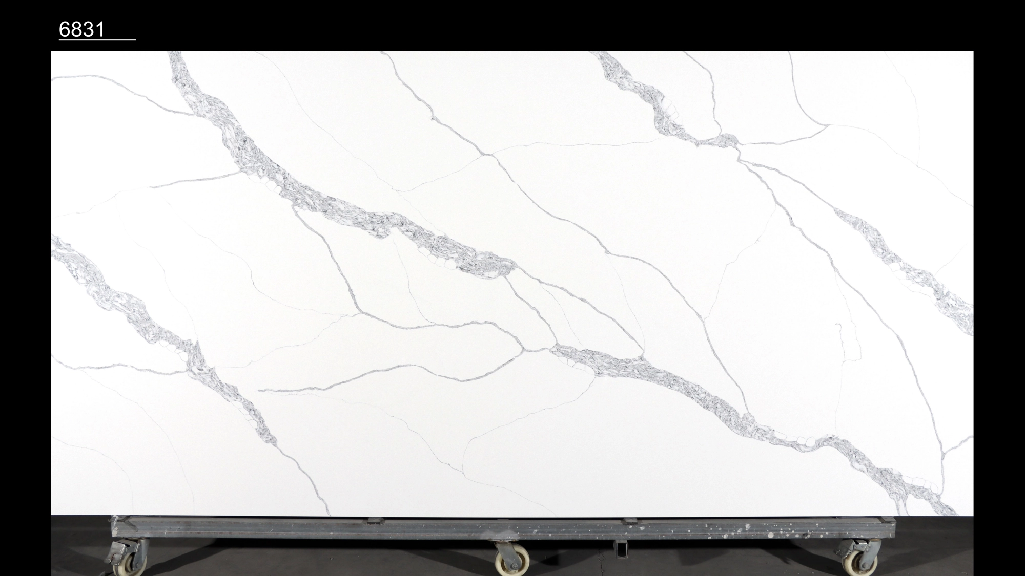 Calacatta Quartz Slab GSQ 6831 for Kitchen Countertops & Vanity Tops