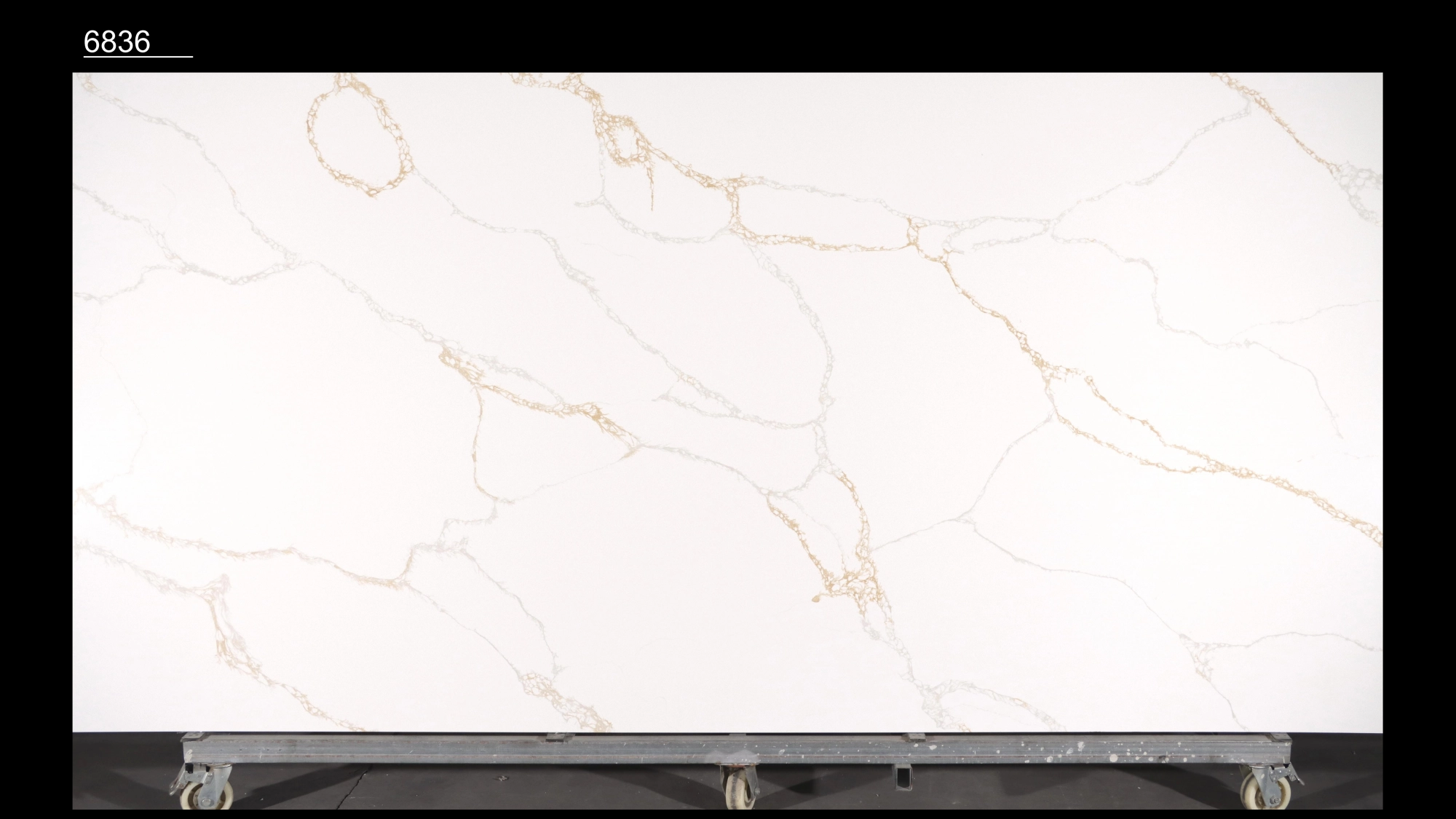Calacatta Quartz Slab GSQ 6836 for Kitchen Countertops & Vanity Tops