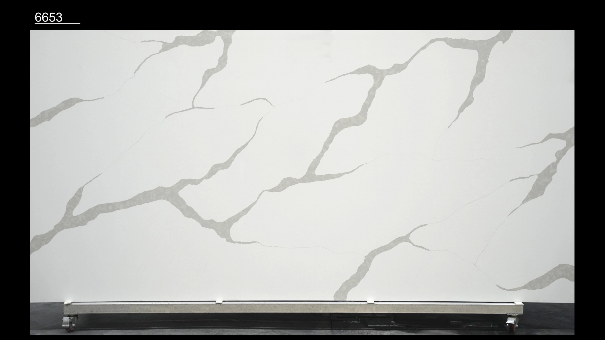 Calacatta Quartz Slab GSQ 6653 for Kitchen Countertops & Vanity Tops