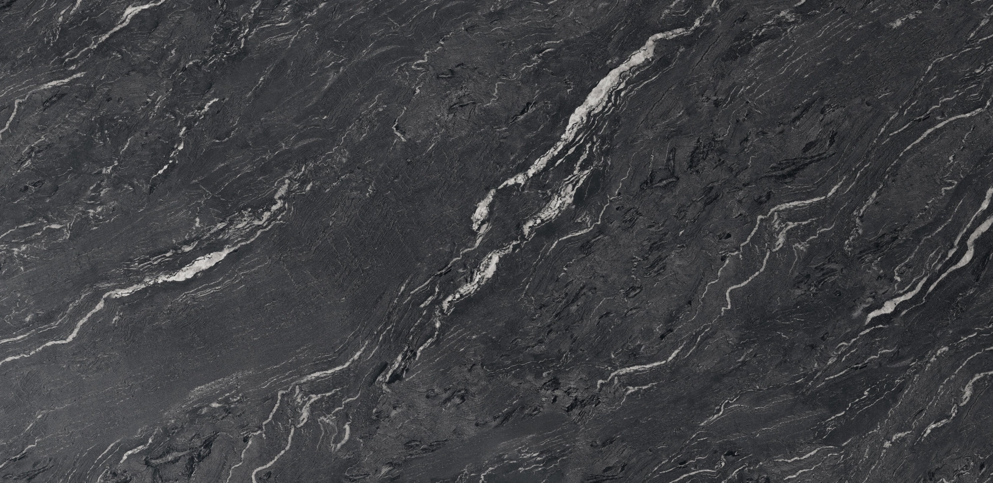 Piedra sinterizada HQF136 Gucci negra para interiores y exteriores
