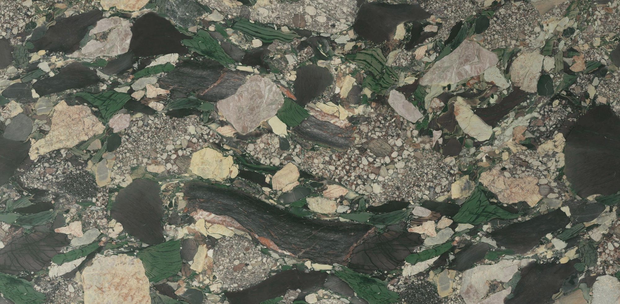 Piedra sinterizada HQL175 Verde Jade para interiores y exteriores