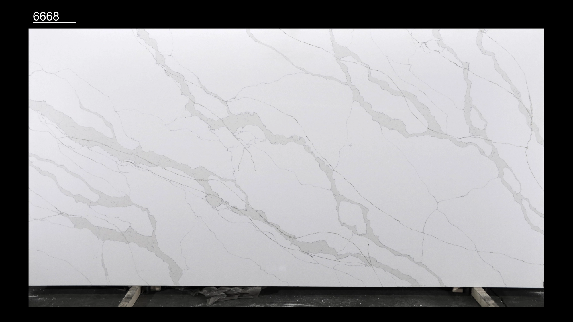 Calacatta Quartz Slab GSQ 6668 for Kitchen Countertops & Vanity Tops