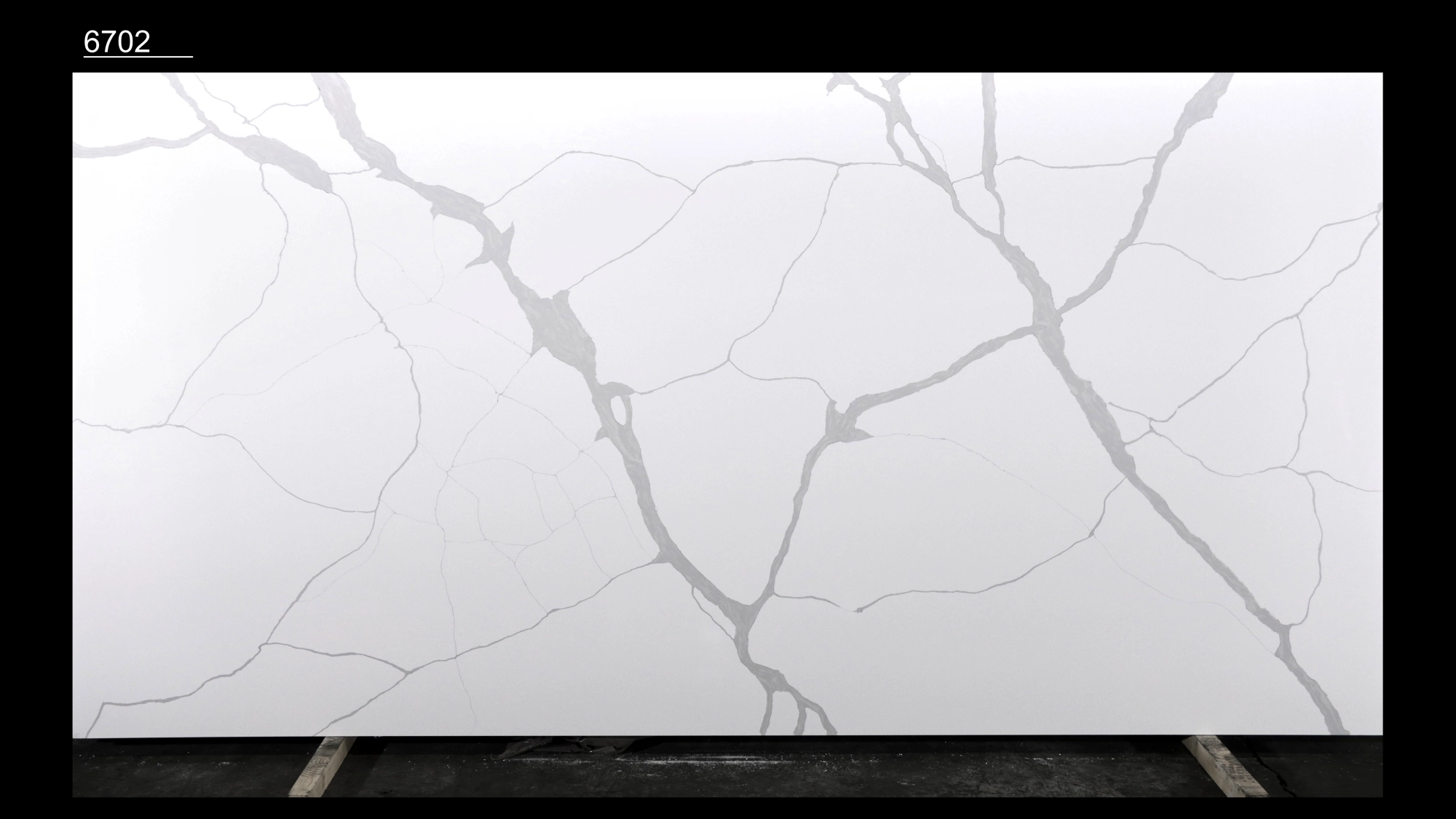 Calacatta Quartz Slab GSQ 6702 for Kitchen Countertops & Vanity Tops