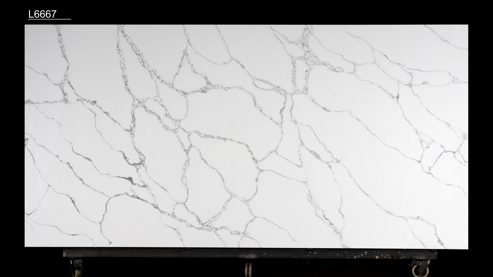 Calacatta Quartz Slab GSQ 6667 for Kitchen Countertops & Vanity Tops