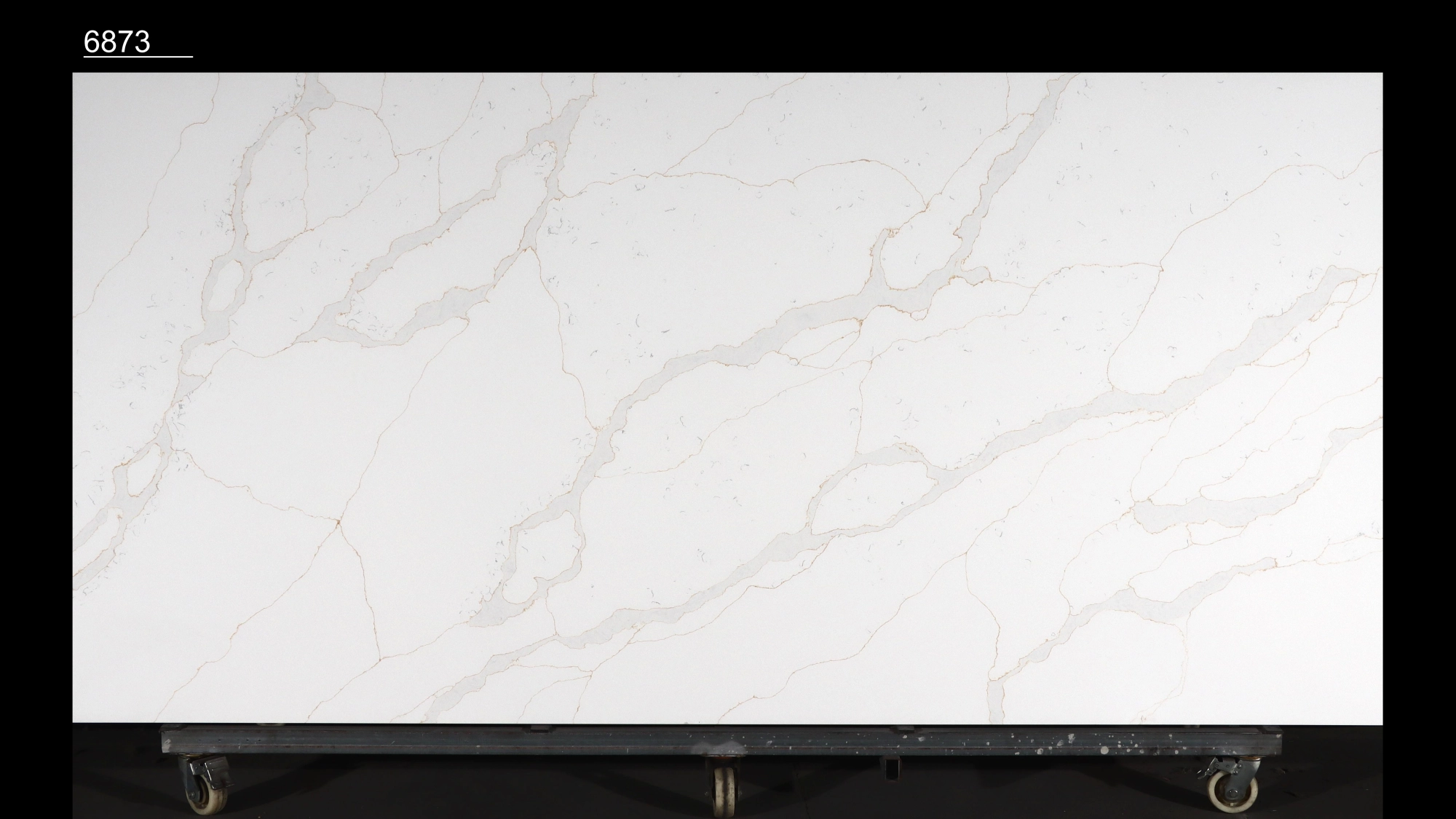 Calacatta Quartz Slab GSQ 6873 for Kitchen Countertops & Vanity Tops