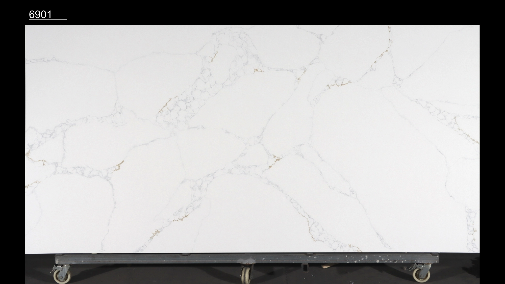 Calacatta Quartz Slab GSQ 6091 for Kitchen Countertops & Vanity Tops