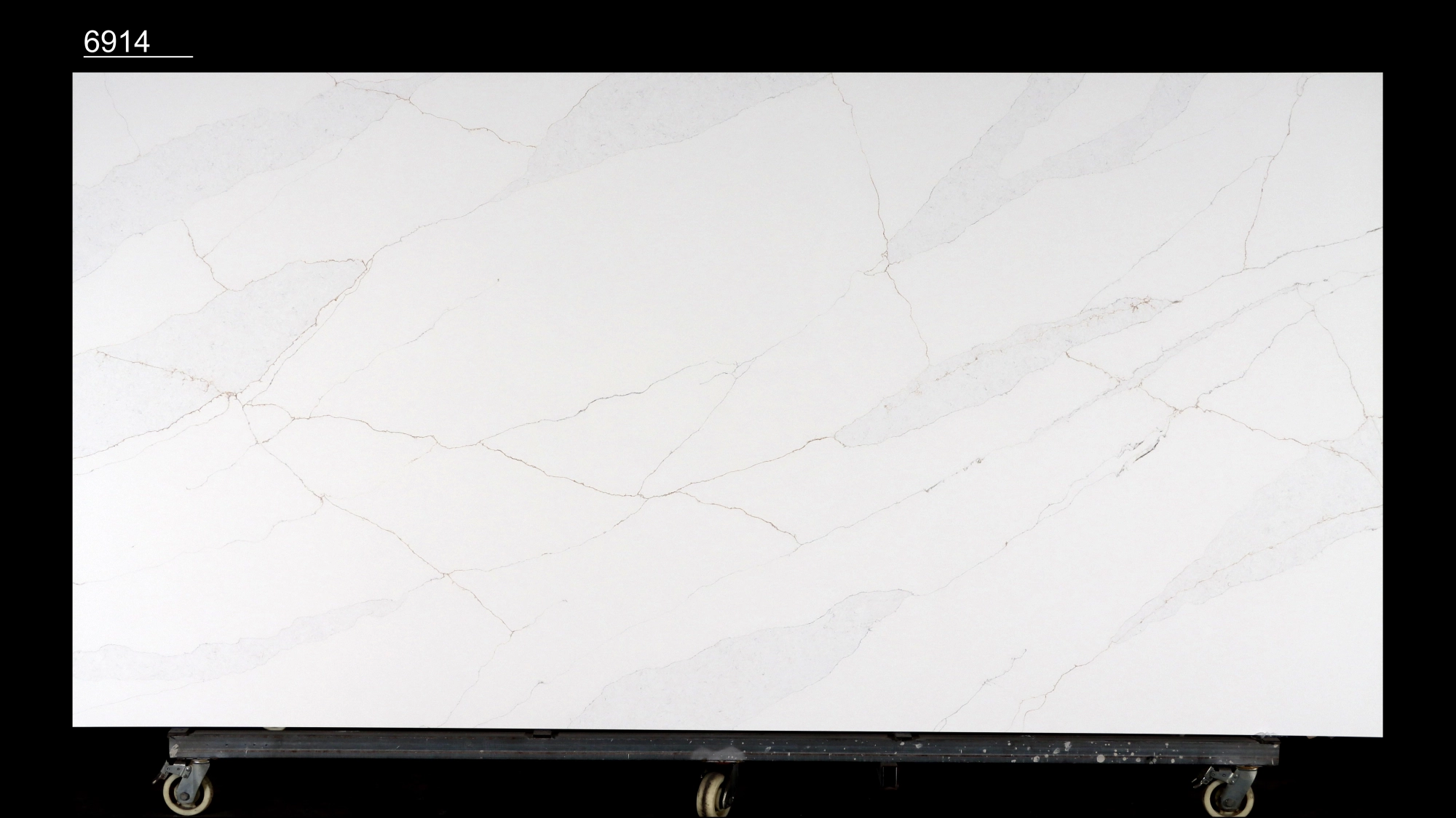 Calacatta Quartz Slab GSQ 6914 for Kitchen Countertops & Vanity Tops