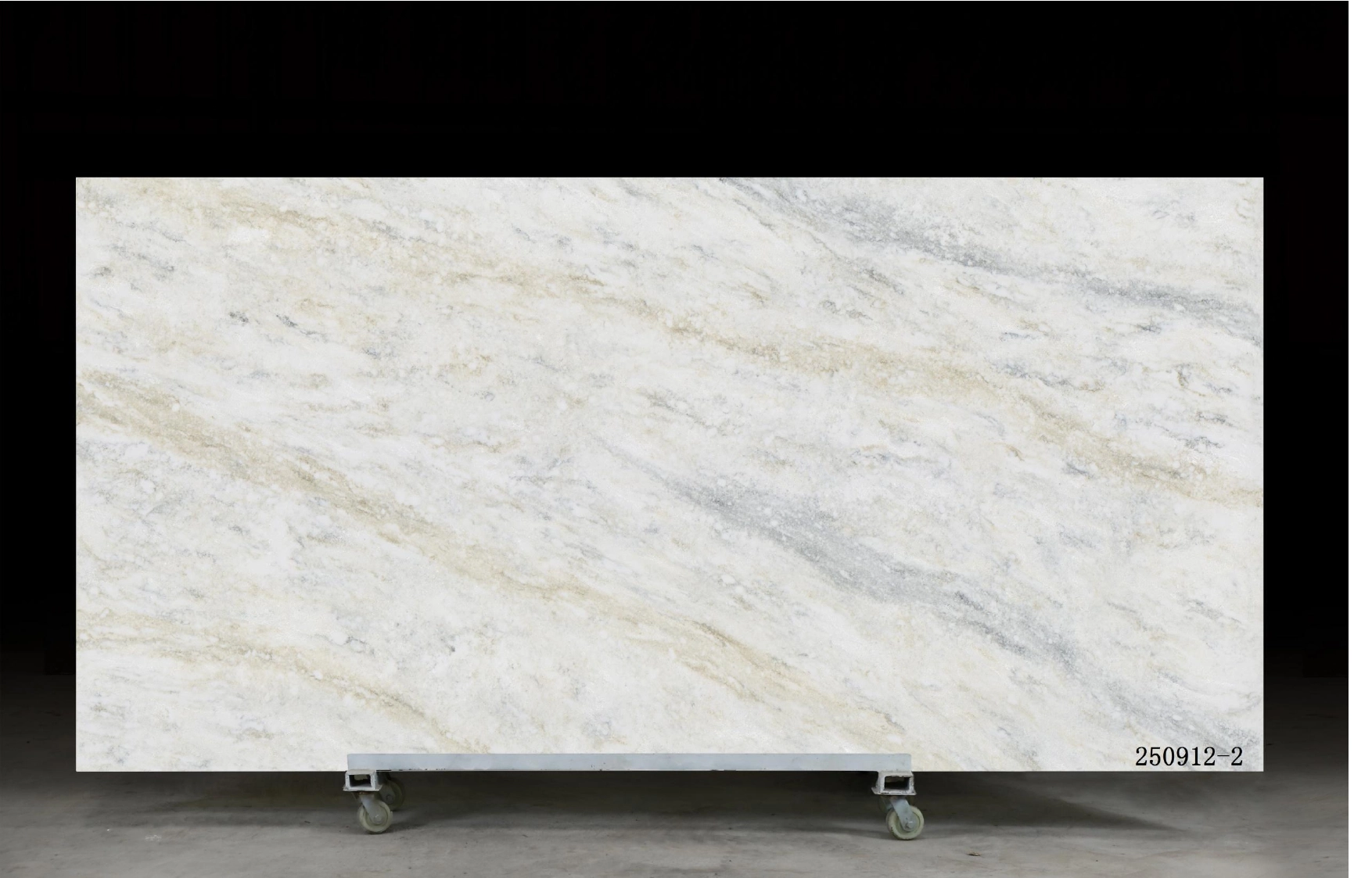 Calacatta Quartz Slab GSX 250912-2 for Kitchen Countertops & Vanity Tops