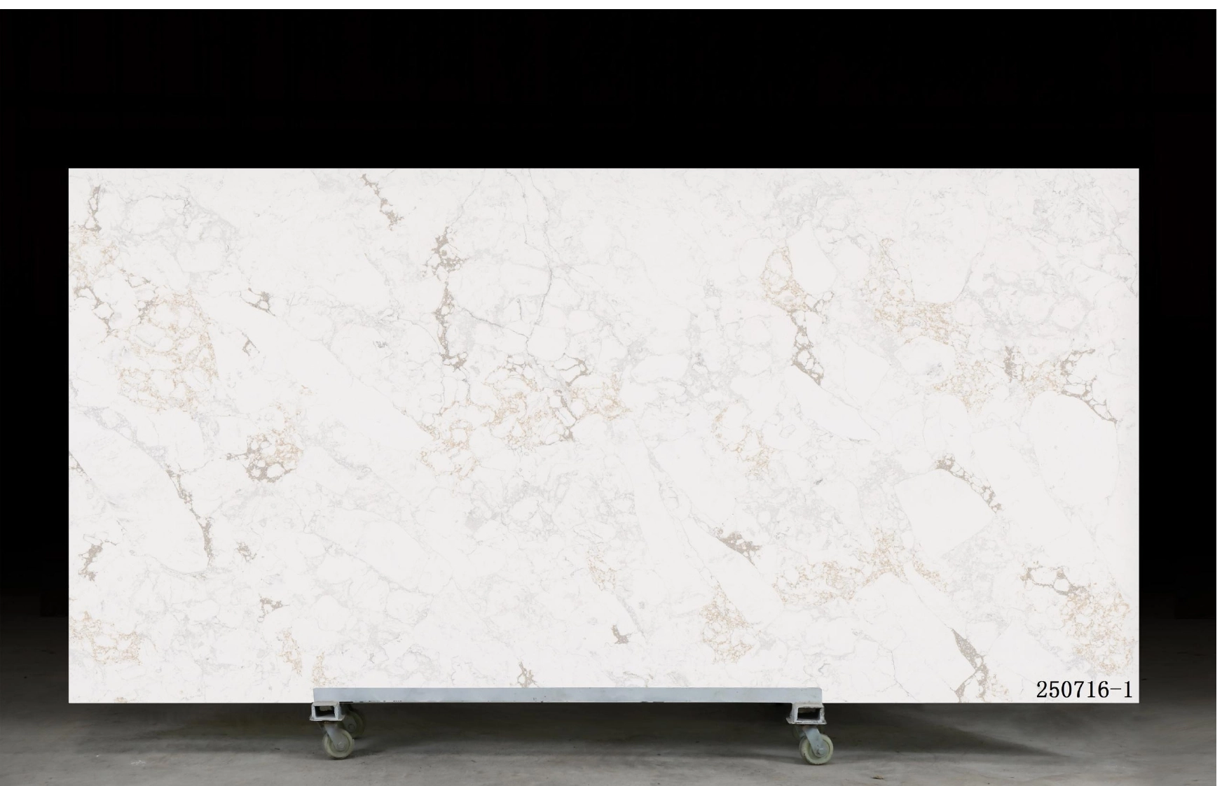 Calacatta Quartz Slab GSX 250716-1 for Kitchen Countertops & Vanity Tops